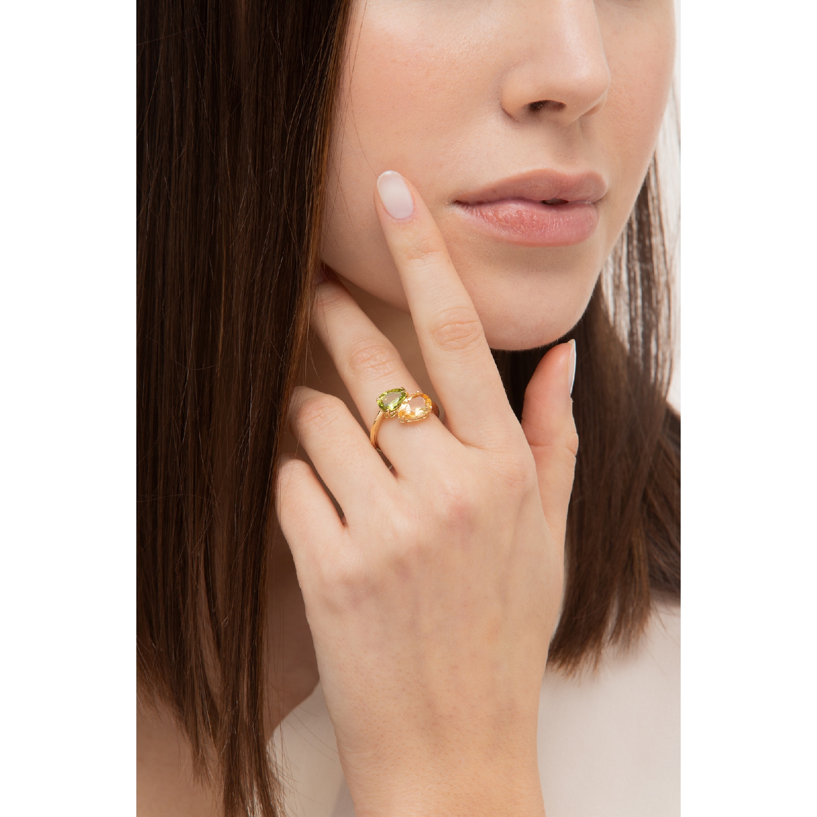 Klassischer Gelbgold RING mit CITRIN discount 1,7CT 750er Gold 18 Karat